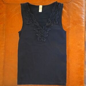 Adorable Banana Republic Black Lace Trim Tank Top XS